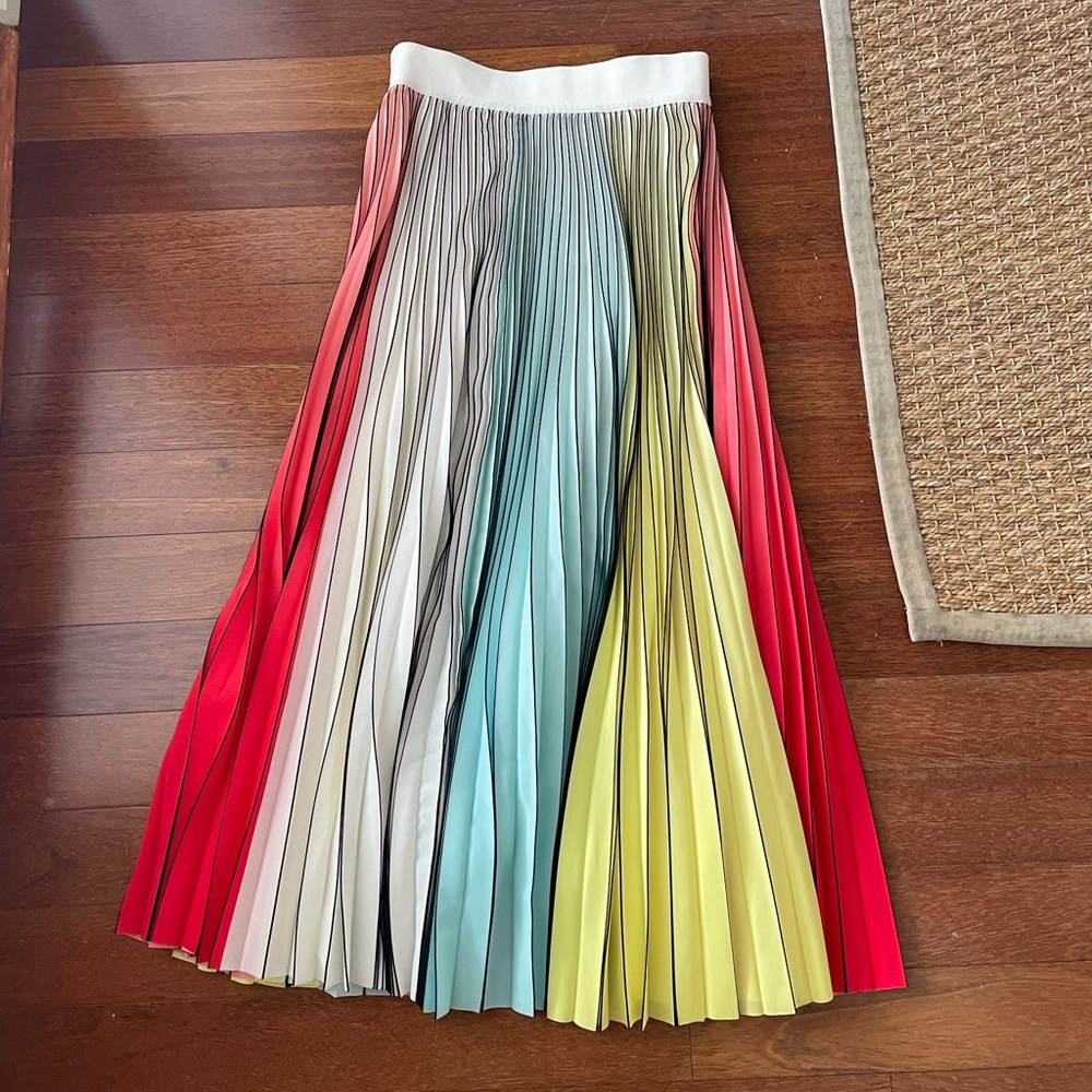 Alice and Olivia striped midi skirt